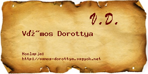 Vámos Dorottya névjegykártya
